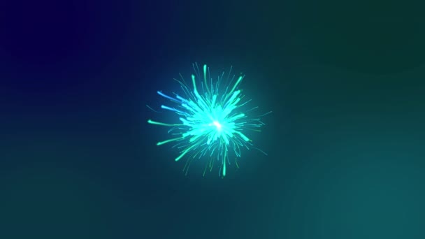 Hermosa Explosión Colorida Vídeo Animado Abstracto Fuegos Artificiales — Vídeo de stock