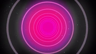 Neon tünel animasyonu. Renkli dinamik arka plan. Nötr giriş tasarımı.