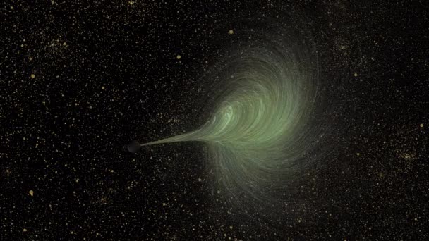 Black Hole Attracts Space Objects Video Animation — Stock Video