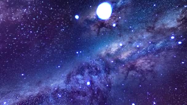 Открытое Космическое Видео Облака Космического Газа Нейтральная Анимация Космоса — стоковое видео