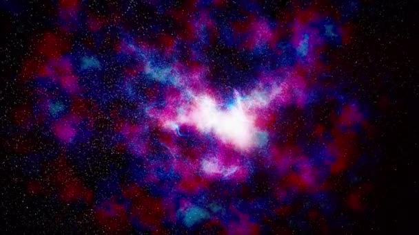 Open Space Video Footage Space Gas Clouds Cosmos Neutral Animation — Stock Video