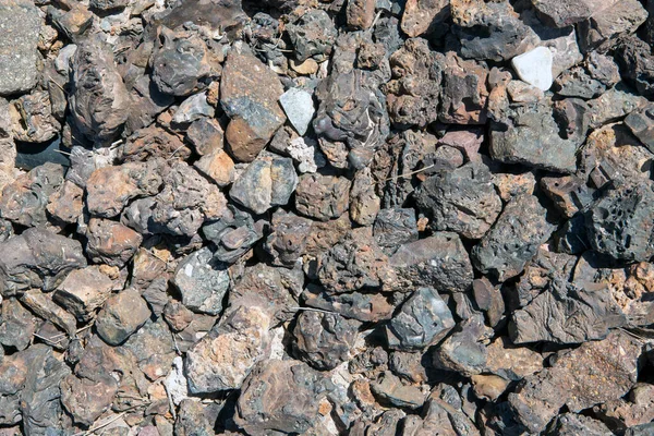 Komplet Kamieni Sfotografowanych Bliska Różnych Kształtach Fakturach — Zdjęcie stockowe