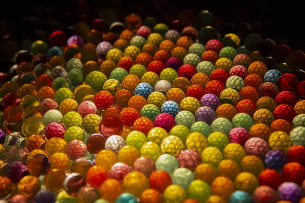 Balles Colorées Rétroéclairées Avec Intérieur Texturé Nid Abeille — Photo