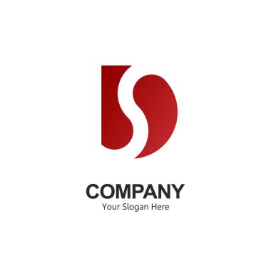 D ve S harfleri, D ve S harflerinin kombinasyonunu tek ve basit bir logoda tasarlıyor. Şirketler ve grafik tasarımı için marka. Modern tasarım şablonları. Vektör illüstrasyonu