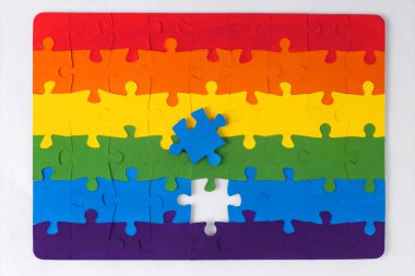 cinsel azınlık gurur kavramı: gökkuşağı bayrağı LGBT, ayrı renk bulmacası