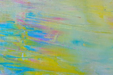 Soyut yaratıcı arkaplan: keten tuvalinde tonal astar boya ile kaotik yağ lekeleri