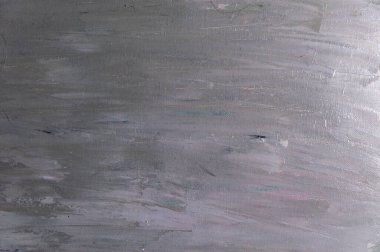 Çamaşır bezi üzerine bulaşmış yağlı boya lekesinden soyut gri arkaplan