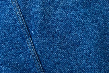 Klasik grunge arkaplan: gerçek eski Amerikan kotu, yakın, yara izi ve iplik, kısa odak, üst görünüm