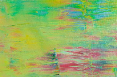 Soyut yaratıcı arkaplan: keten tuvalinde tonal astar boya ile kaotik yağ lekeleri