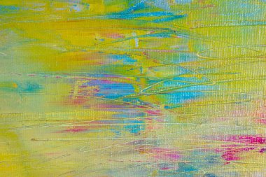 Soyut yaratıcı arkaplan: keten tuvalinde tonal astar boya ile kaotik yağ lekeleri