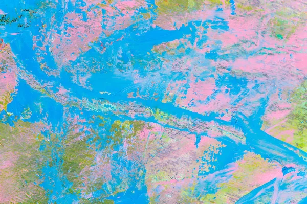 Renkli yaratıcı arkaplan: Ahşap bir palette yağlı boya kalıntıları, kısa odak, seçici bulanık