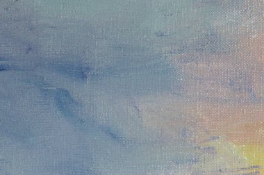 Soyut yaratıcı arkaplan: keten tuvalinde tonal astar boya ile kaotik yağ lekeleri