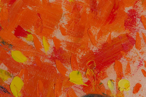 Soyut yaratıcı arkaplan: parlak yağlı boya çizgileri ve dokunuşları tonu ayarlamadan önce keten tuval üzerinde