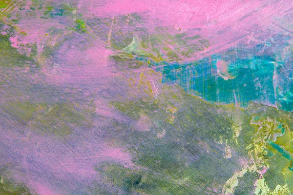 Renkli yaratıcı arkaplan: Ahşap bir palette yağlı boya kalıntıları, kısa odak, seçici bulanık