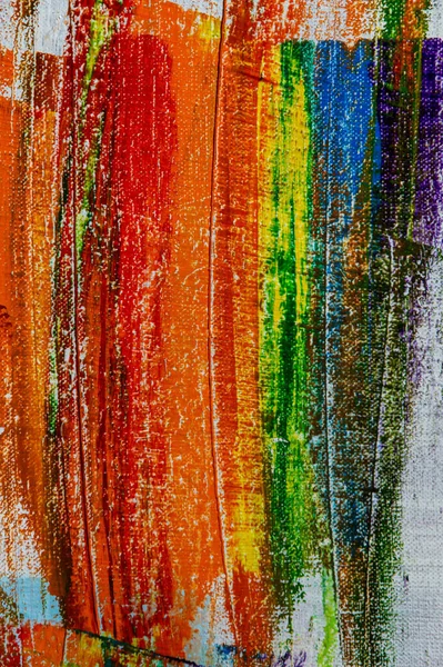 Несколько Штрихов Разноцветной Краски Изображают Крах Лгбт Сообщества Светлой Поверхности — стоковое фото