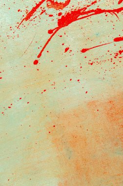 soyut yaratıcı arkaplan: kırmızı bulanık noktalar ve tuvali yumuşatırken renkli astar boya lekeleri, geçici bir nesne. 