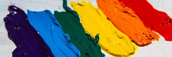 Several Strokes Multi Colored Paint Depict Frag Lgbt Community Light — Stock Photo, Image