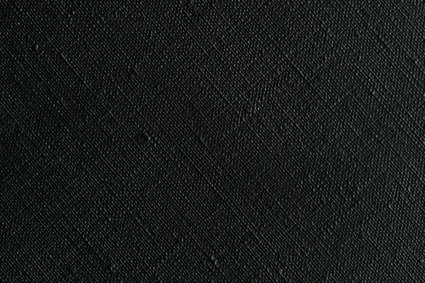 Dark Creative Background Black Primed Linen Canvas Uneven Lighting Toning — Stock Photo, Image