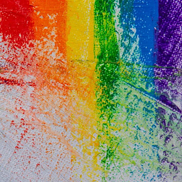 Varios Trazos Pintura Multicolor Representan Fragmento Comunidad Lgbt Una Superficie —  Fotos de Stock