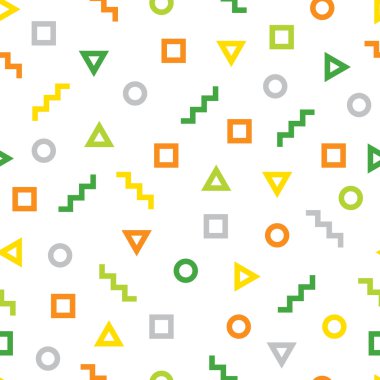 Farklı isimlerinden oluşan geometrik desen.