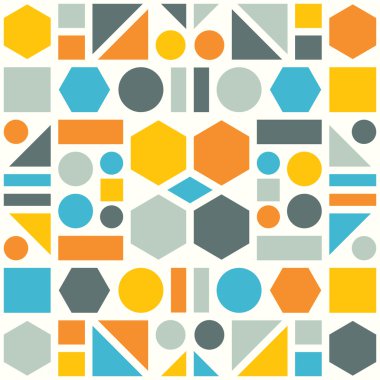 renkli desen geometrik şekiller.