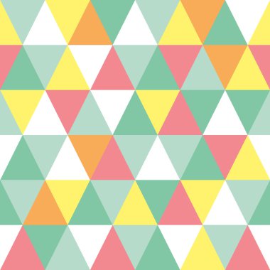 Sorunsuz üçgen renkli desen. Vektör geometrik arka plan.