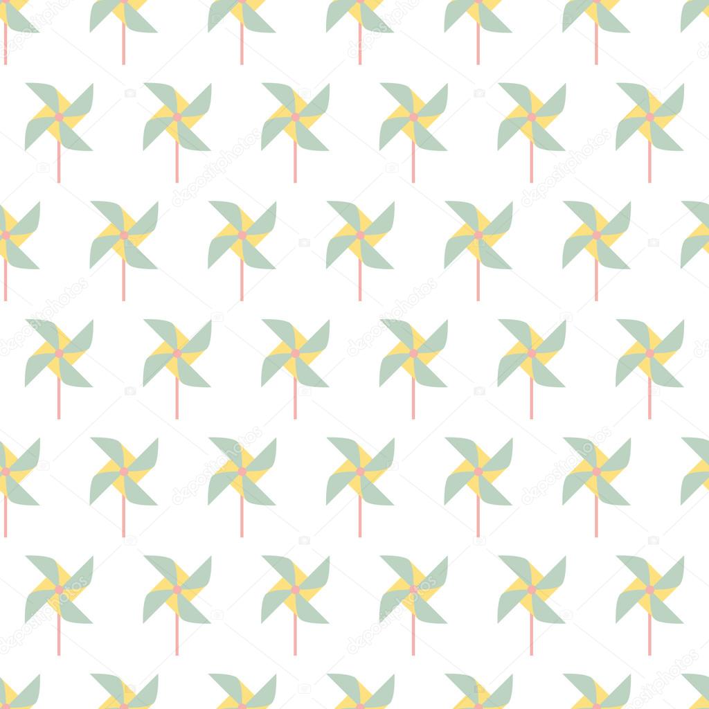 Colorful Pinwheel Seamless Pattern