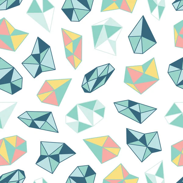 Geometrický vzor s krystaly v styl mnohoúhelníku. — Stockový vektor