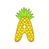 Letter A in the form of a pineapple.