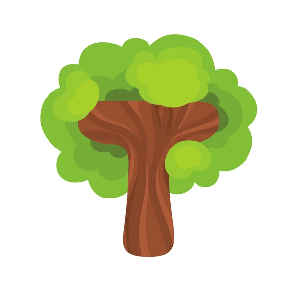 Litera T w formie drzewa. — Wektor stockowy
