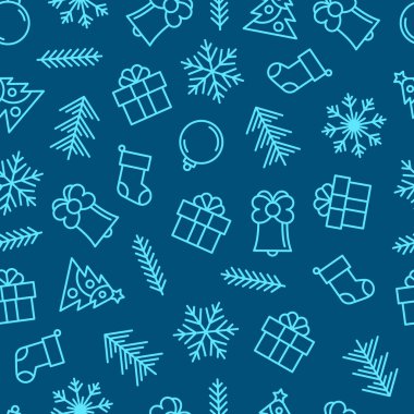 Anahat öğelerini ile Noel arka plan.