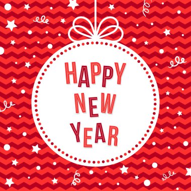 Mutlu yıllar tebrik kartı..