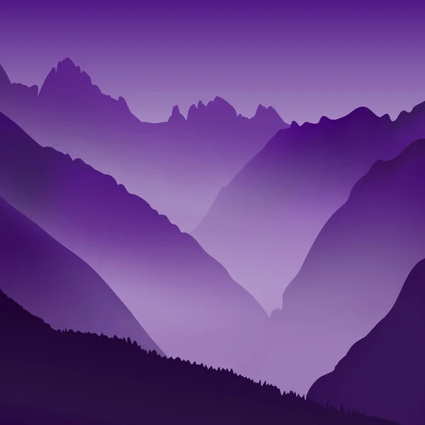 Büyük dağlar, cansız yatay.