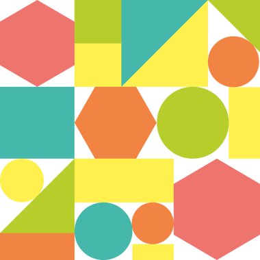 renkli desen geometrik şekiller.