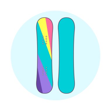 Snowboard simgesi. Bir vektör Icon set.