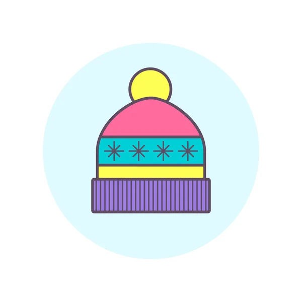 Icône casquette hiver . — Image vectorielle