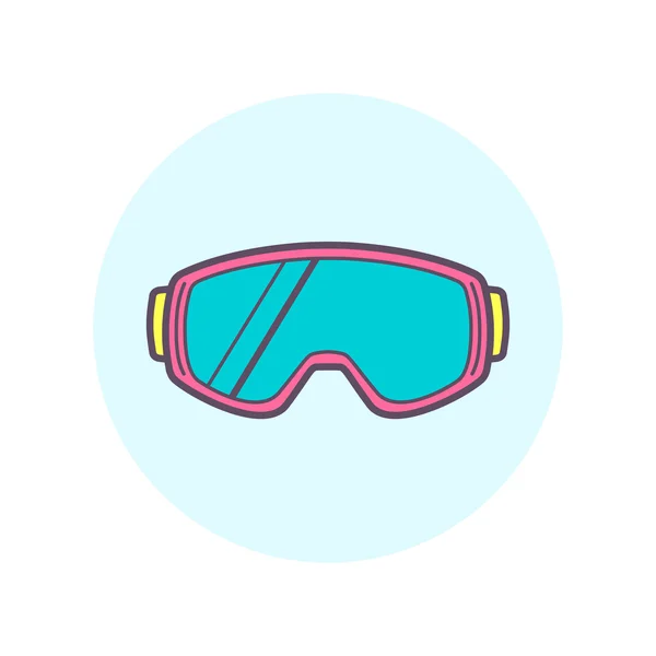 Gafas de snowboard y esquí . — Vector de stock