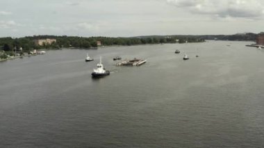 Stockholm takımadasındaki Guldbron 'a yeni bir kanalizasyon nakli. 2020-06-29