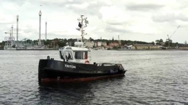 Stockholm takımadasındaki Guldbron 'a yeni bir kanalizasyon nakli. 2020-06-29