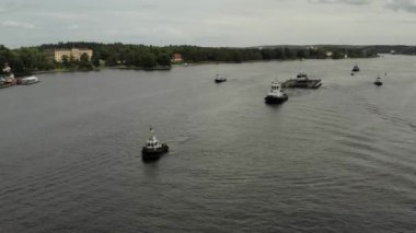 Stockholm takımadasındaki Guldbron 'a yeni bir kanalizasyon nakli. 2020-06-29