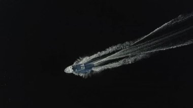 Drone view on Vaxholm kastell in Sunset, Stockholm takımadaları