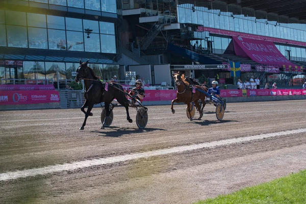 210530 - İsveç 'teki Solvalla pistinde Elitloppet koşu etkinliği. — Stok fotoğraf