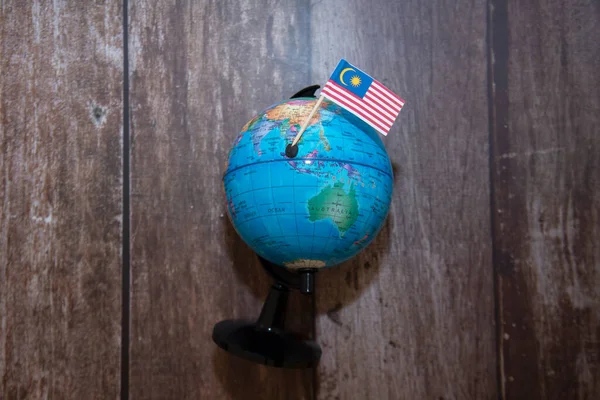 Malajzia Mini Zászló Földön — Stock Fotó