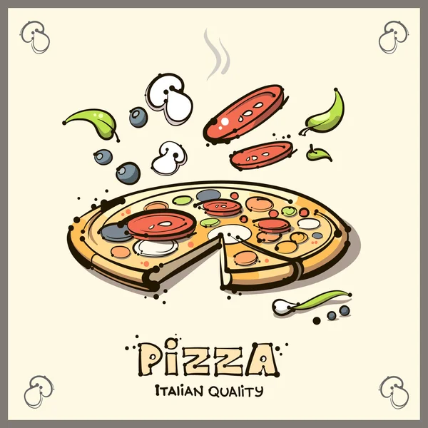 Pizza background menu — Stock Vector