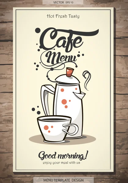 Cafe menu template — Stock Vector