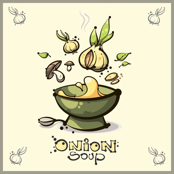 Φόντο σούπα κρεμμύδι — Διανυσματικό Αρχείο