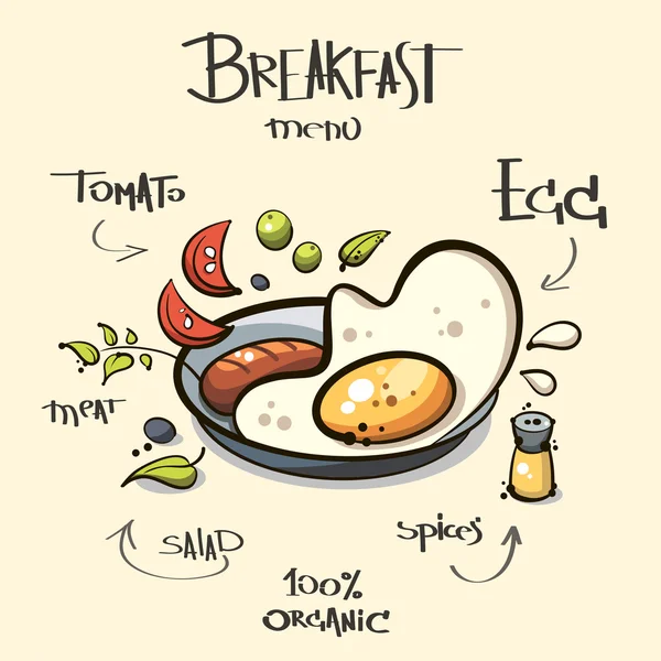 Scrambled egg menu — Stock Vector
