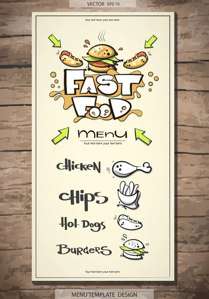 Design de modelo de menu . — Vetor de Stock