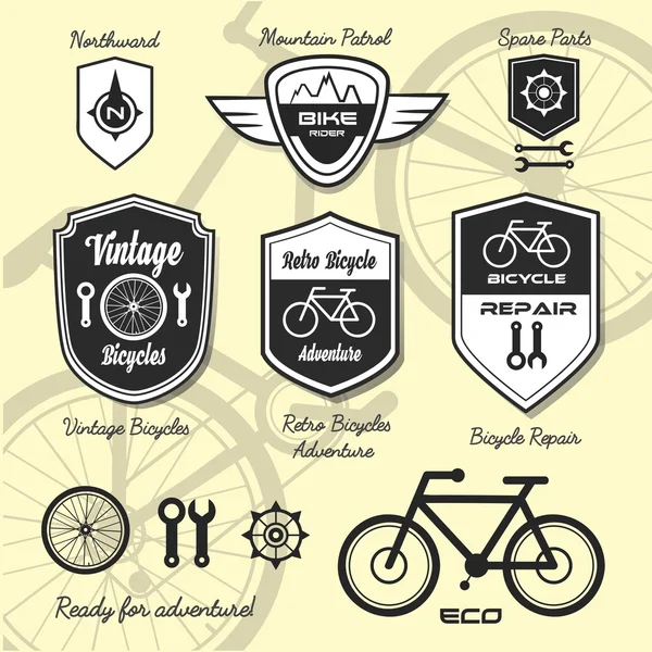 骑自行车、 标志和符号 — 图库矢量图片