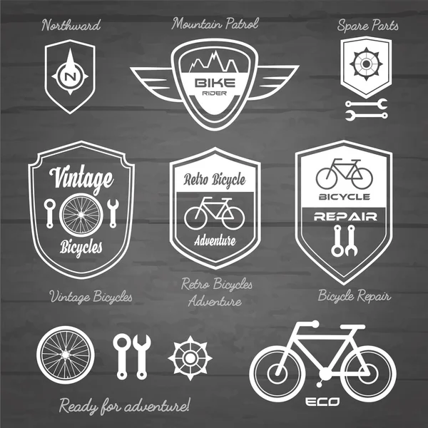 骑自行车，标志和符号 — 图库矢量图片